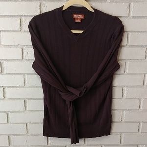 Michael Kors Brown V Neck Sweater Size Medium